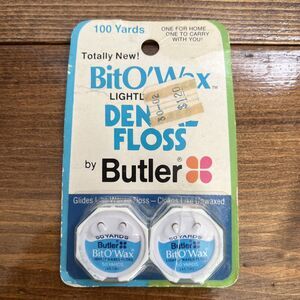 Vintage BitO’Wax Dental Floss By Butler 100 Yds New